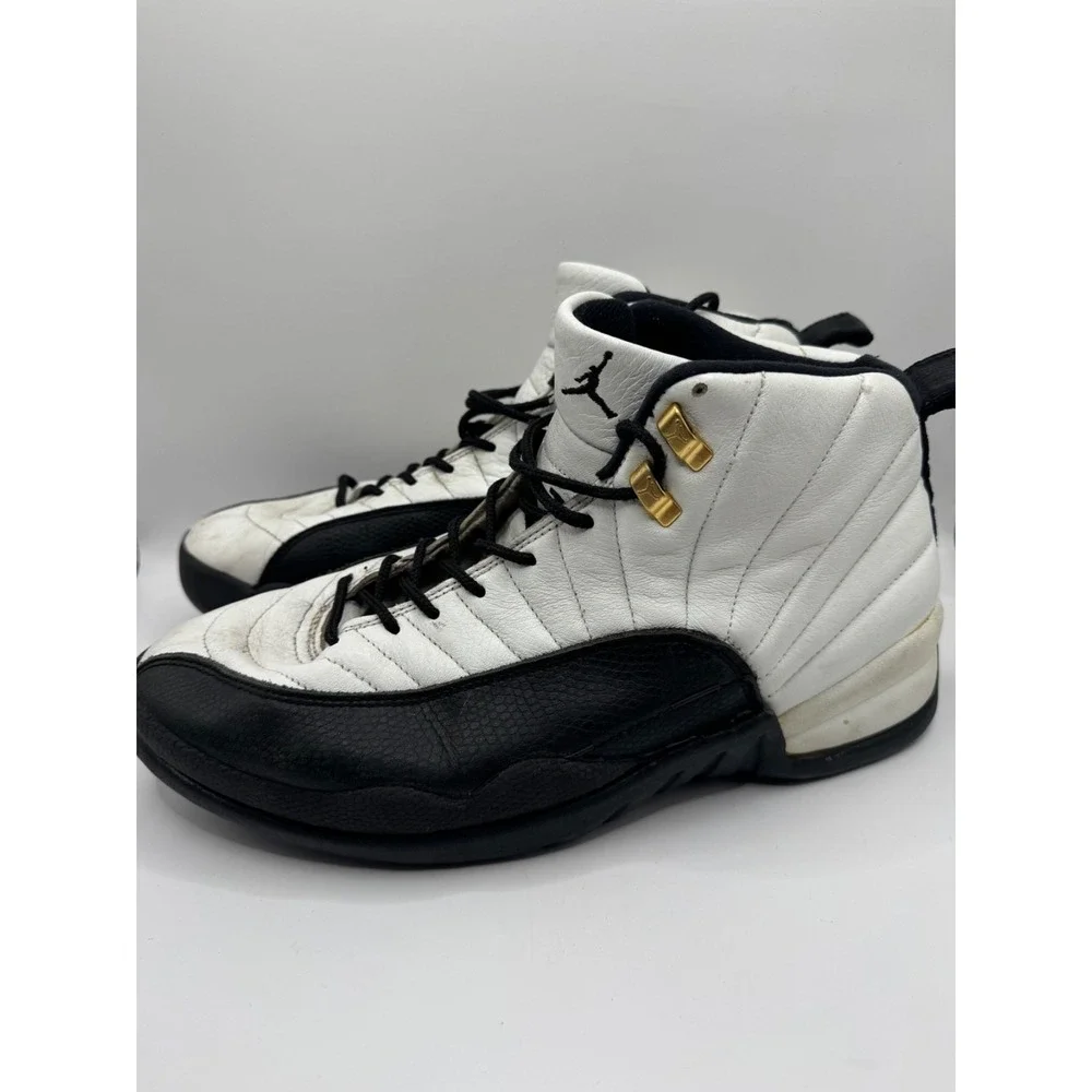 VTG 1996 Nike Air Jordan 12 Taxi OG Mens 12 White Black 130690-101 As Is